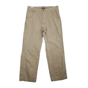 Eddie Bauer Men's 35x32 Khaki Denim Straight Leg Cargo Jeans, Outdoors Gorpcore